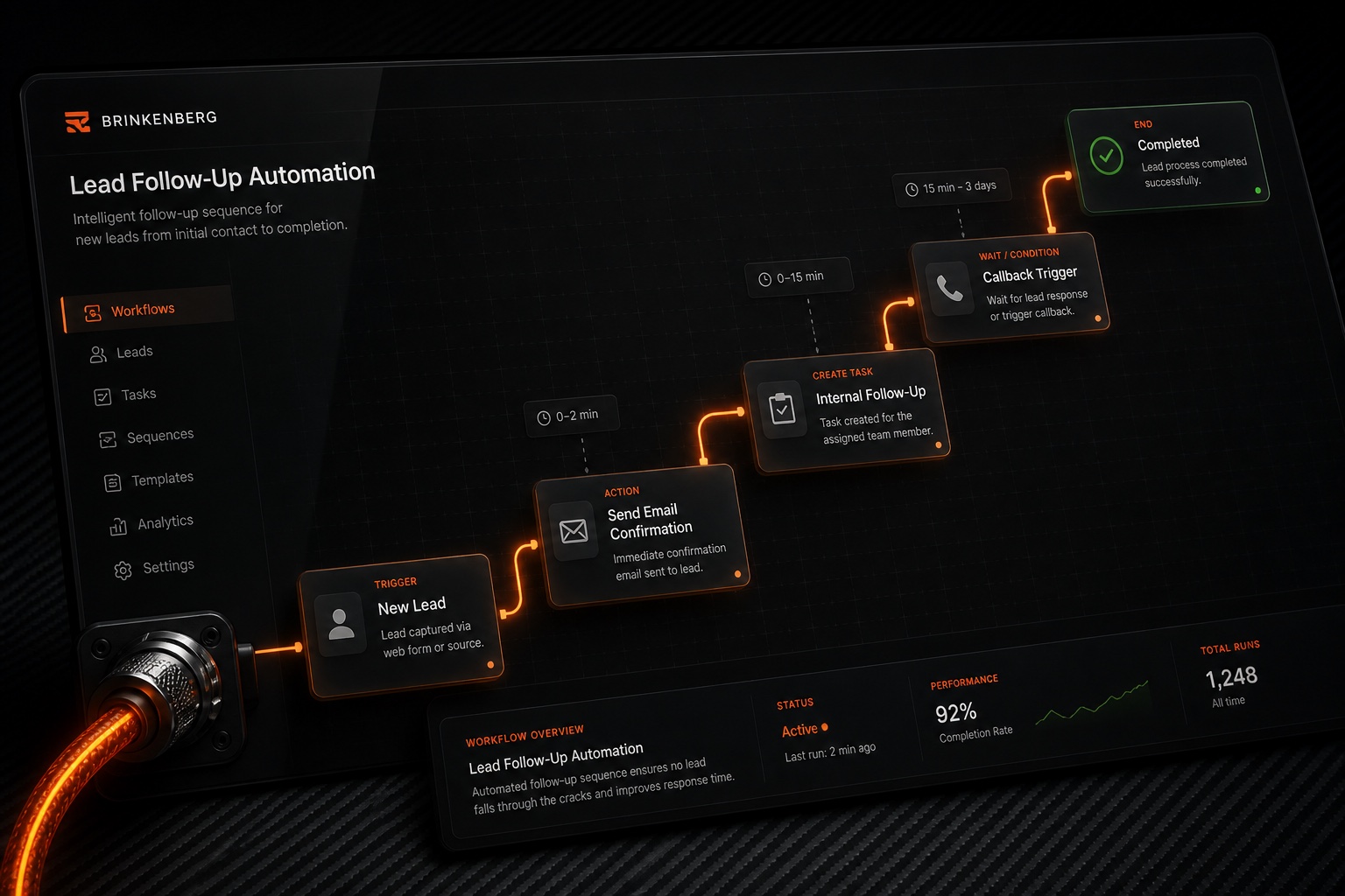 Donkere technische automatiseringsmockup
