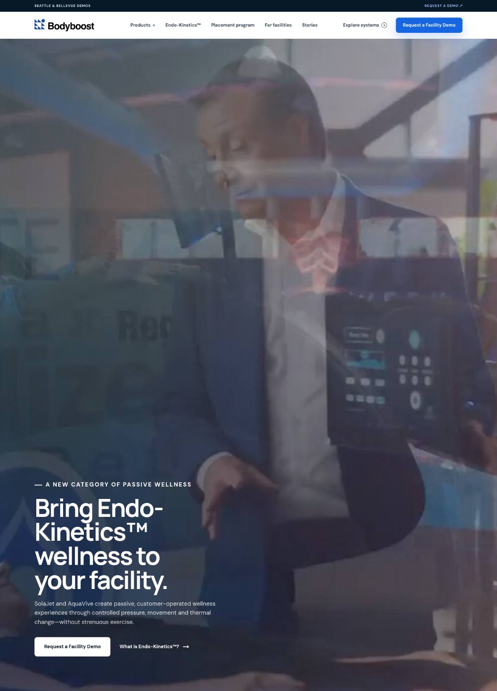 Publieke mobiele weergave van de BodyBoost-website